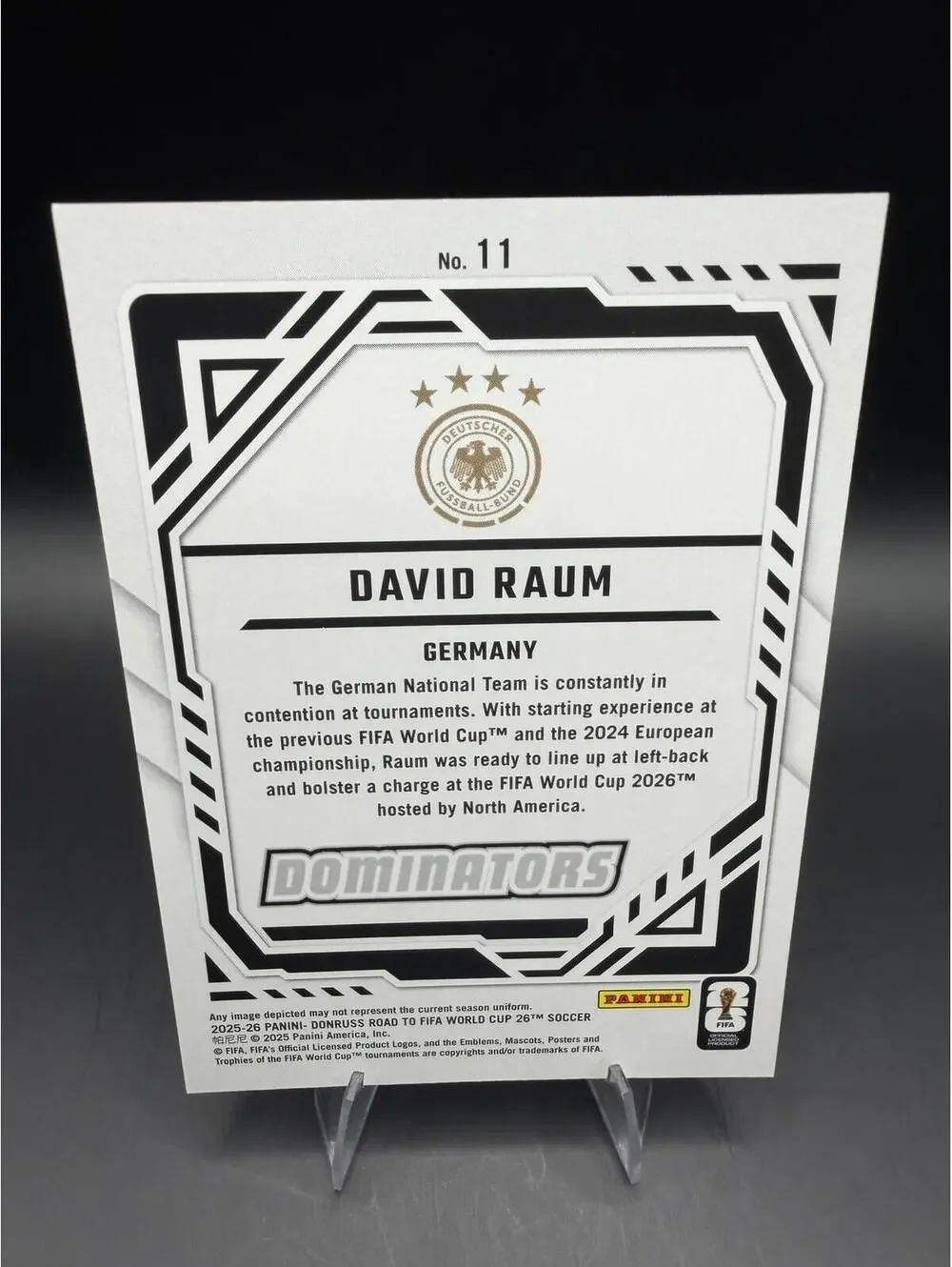 2025-26 Donruss Road to FIFA World Cup Red Dominators #11 David Raum, Germany